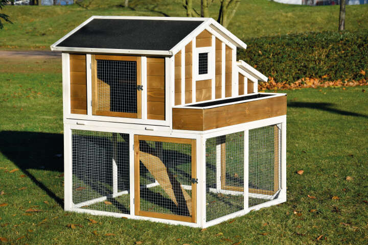 dobar Hühnerstall mit Gehege, Salatbeet, Legebox